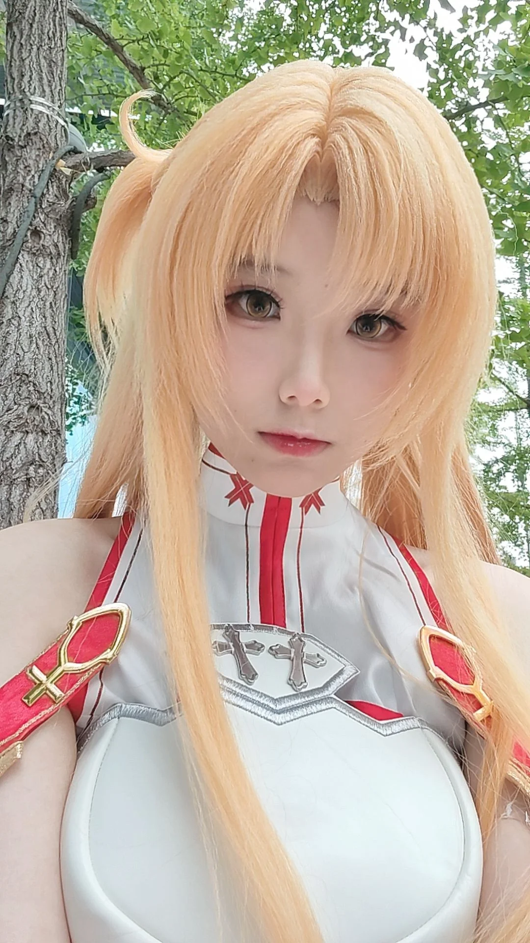户外摄影, 亚丝娜cos, 刀剑神域, 动漫cosplay, 血盟骑士团