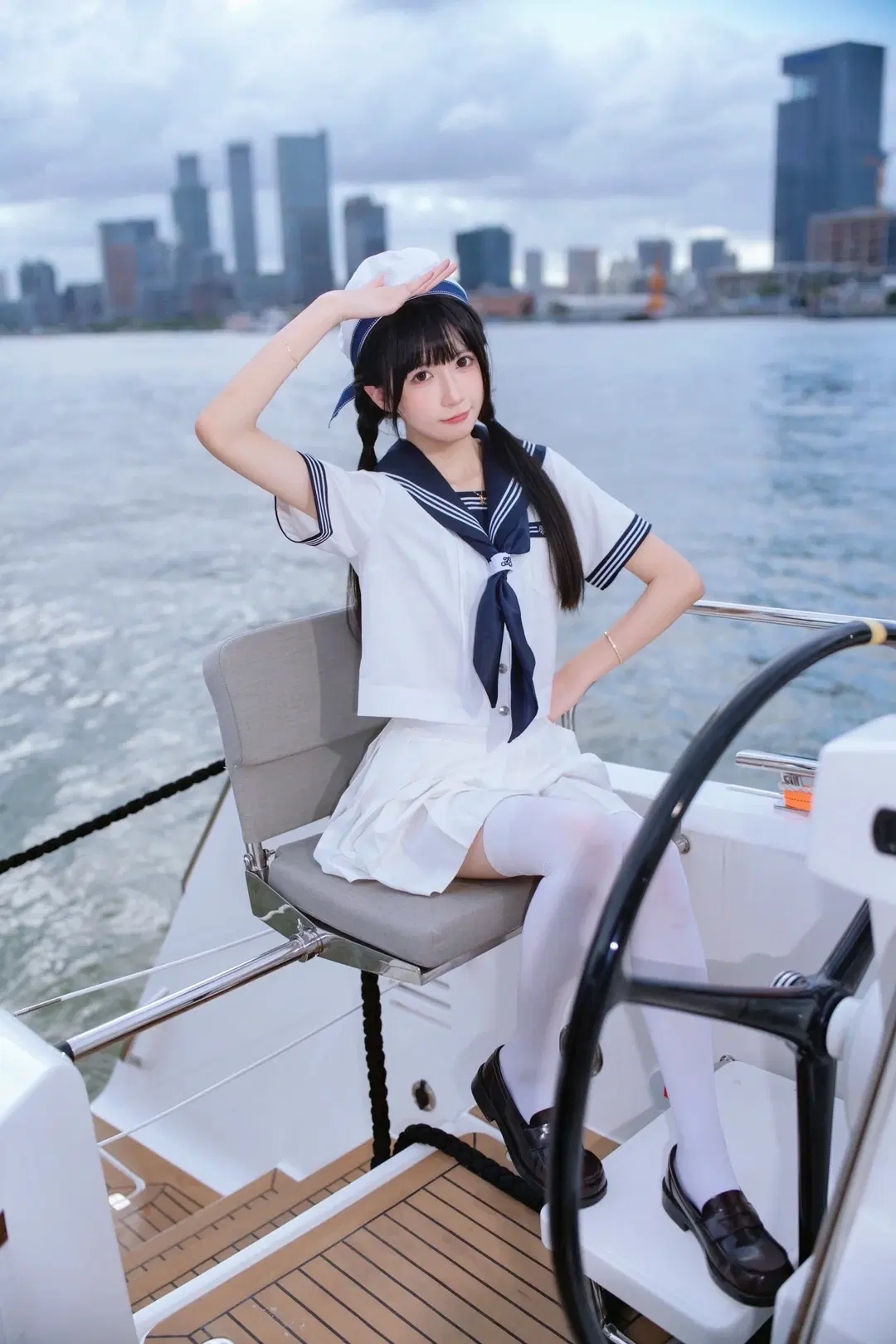 マリン風セーラー服JK写真 一緒に旅に出かけよう、船長 - 北原 - 2枚目