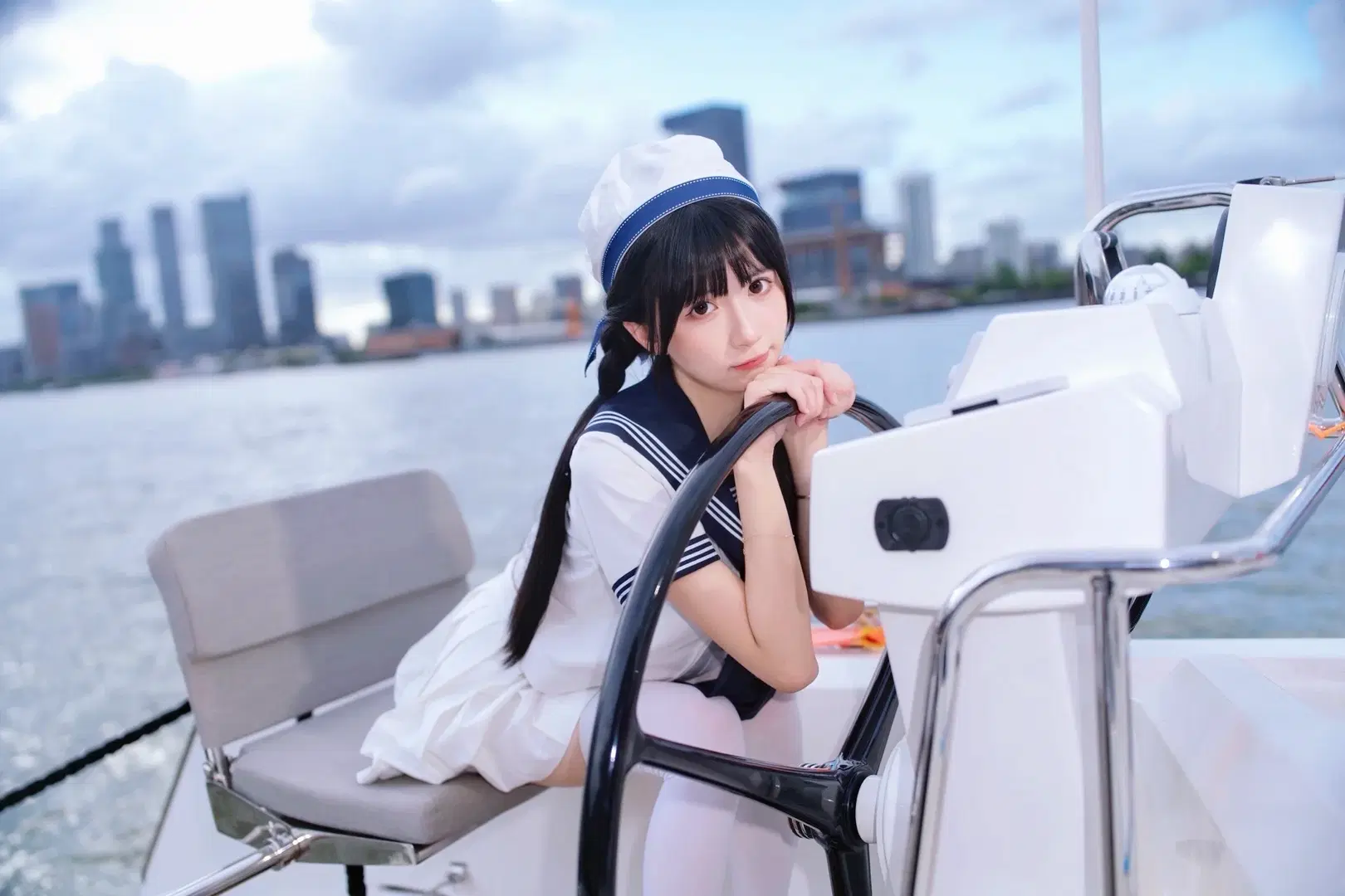 マリン風セーラー服JK写真 一緒に旅に出かけよう、船長 - 北原 - 3枚目