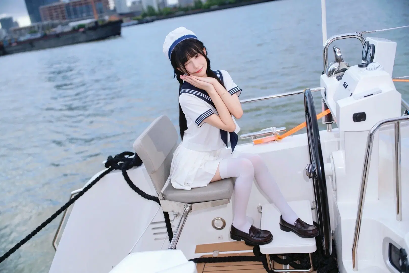 マリン風セーラー服JK写真 一緒に旅に出かけよう、船長 - 北原 - 5枚目