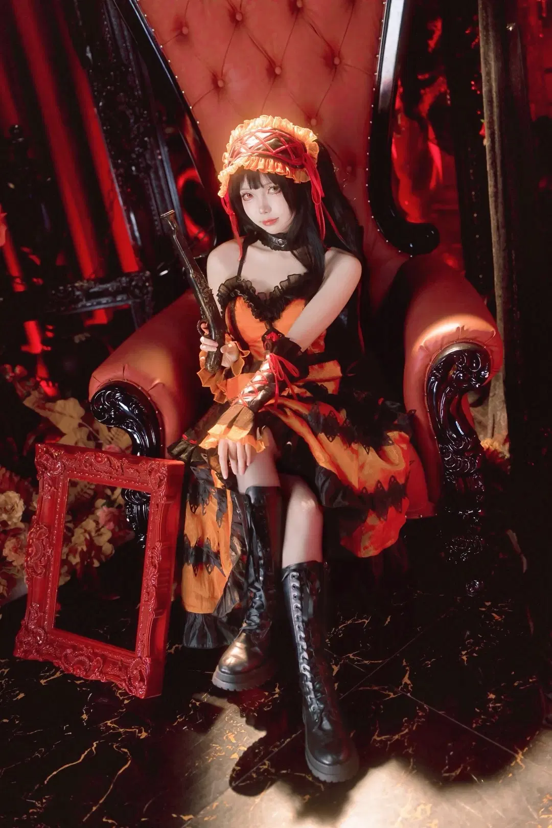 [Kurumi Tokisaki cosplay] Red-and-black gothic style interpreting dark elegance by 北原 - Image 3