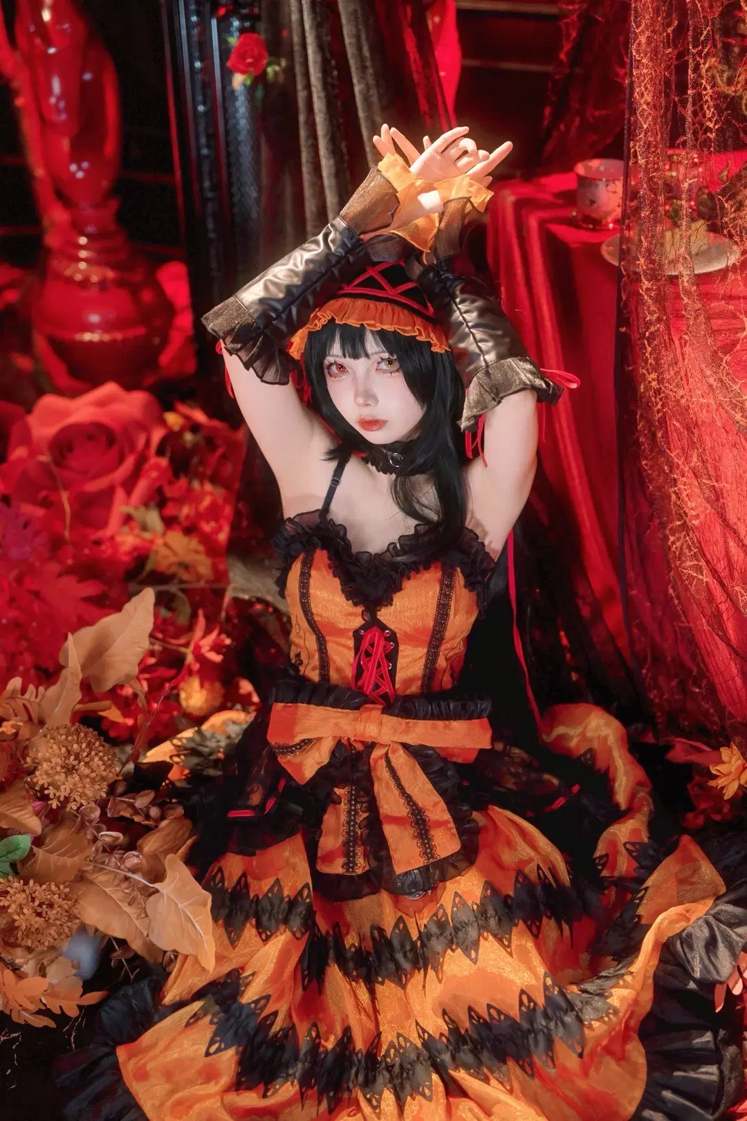 [Kurumi Tokisaki cosplay] Red-and-black gothic style interpreting dark elegance by 北原 - Image 4