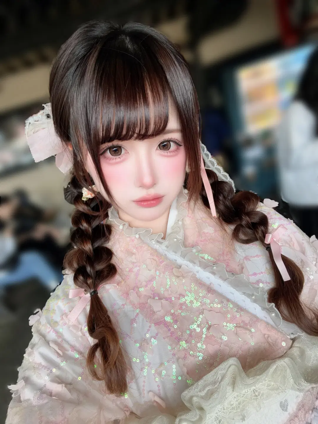 コスプレ, ロリータ, ツイン三つ編み, 日本風, 浴衣