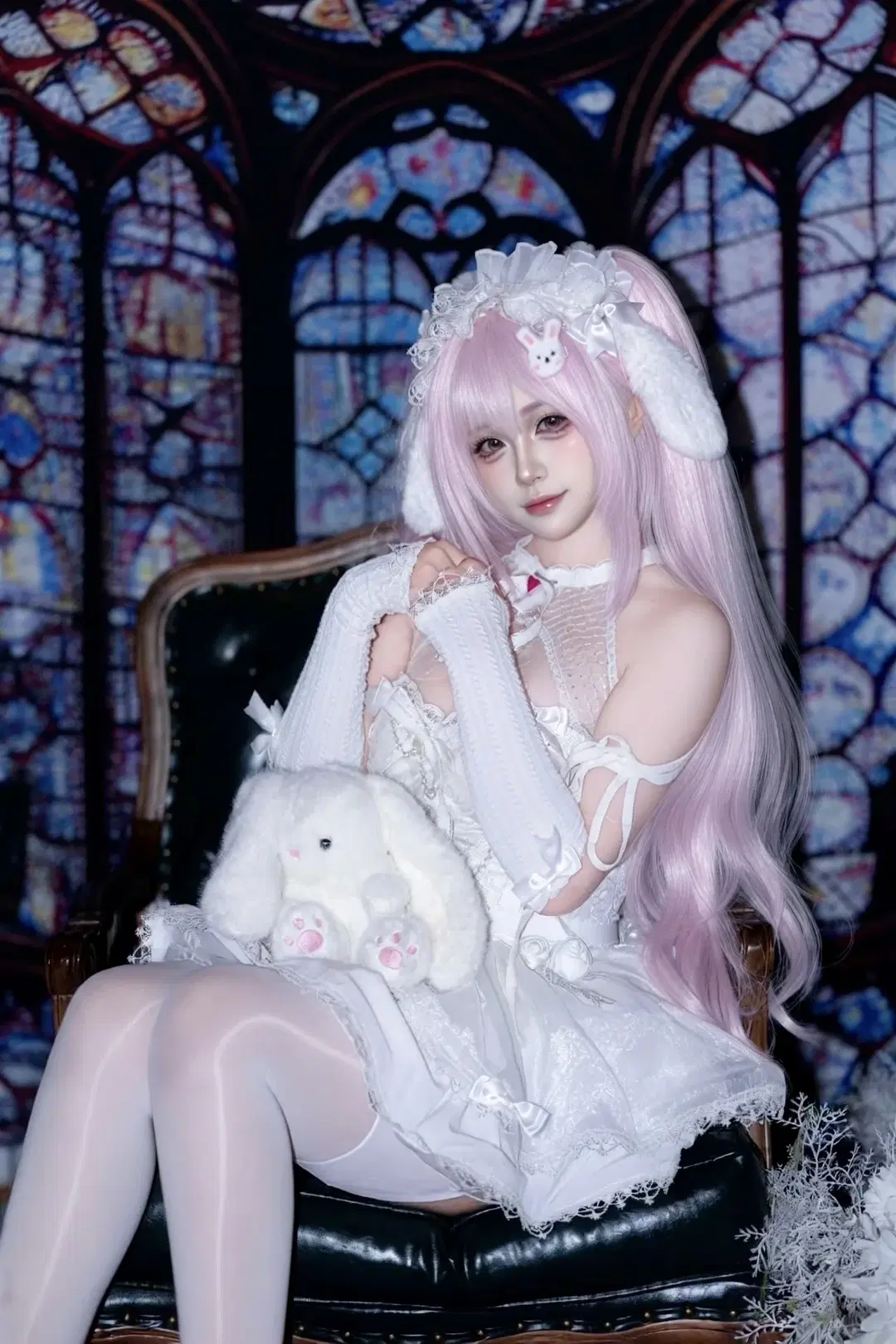 Alice Cosplay, Convention photos, GODDESS OF VICTORY: NIKKE, Bunny girl, White stockings