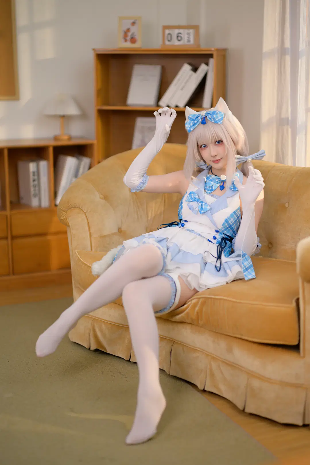 『ネコぱら』コスプレ、ペア猫娘のインドアポートレート - 银河天路 - 3枚目
