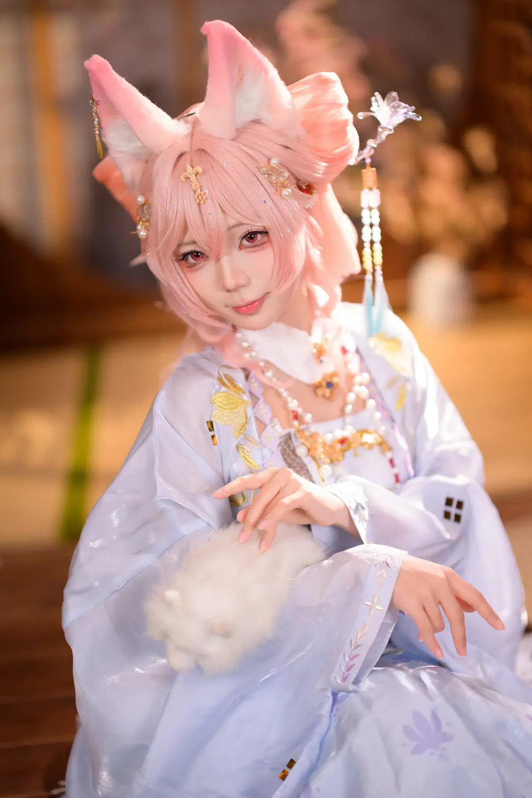 【鸿雪cos】明日方舟鸿雪，樱花树下的春日雅集 - 银河天路 - 第6张