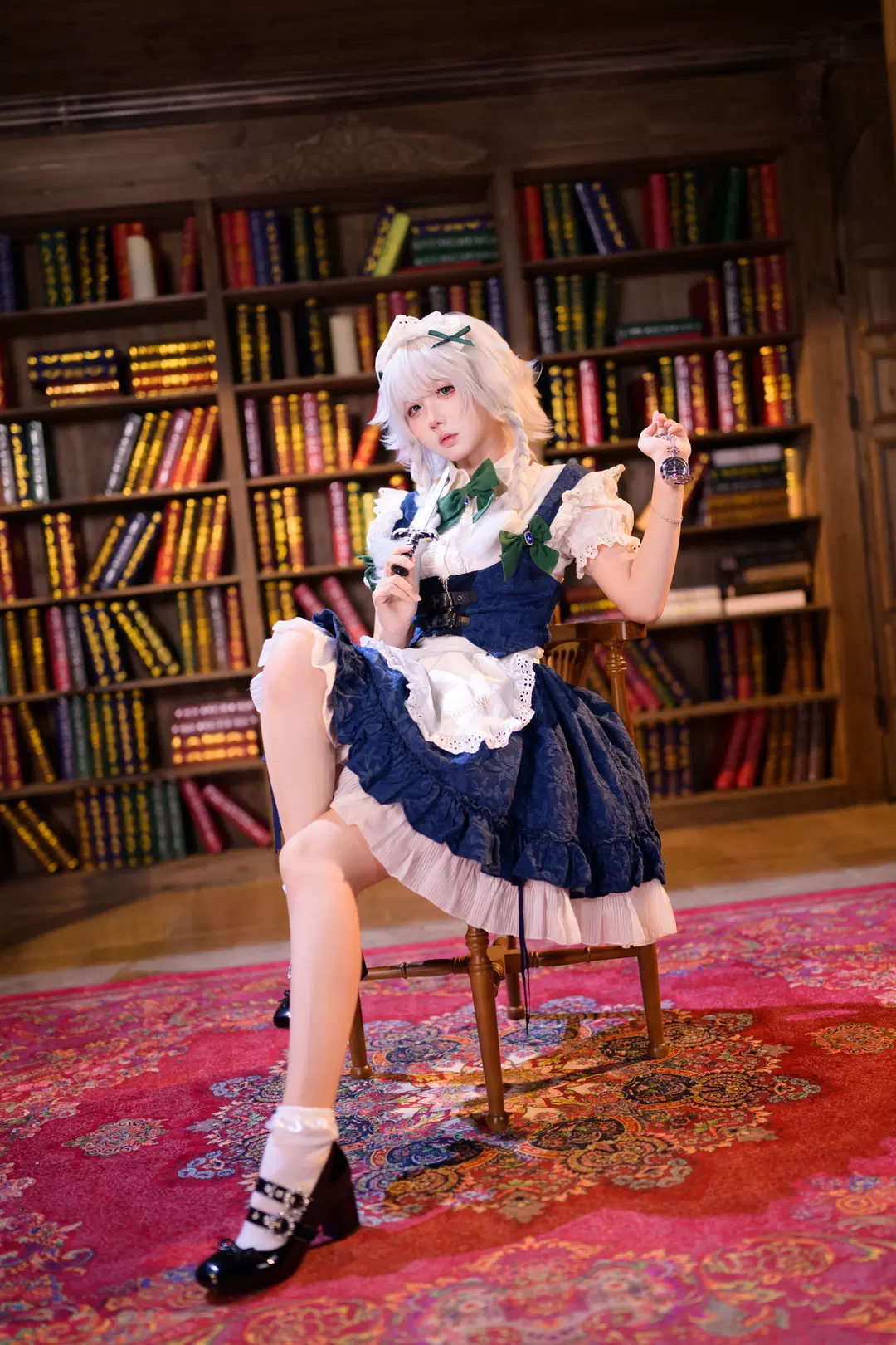 东方Project, 女仆装, 十六夜咲夜cos, 怀表, 飞刀