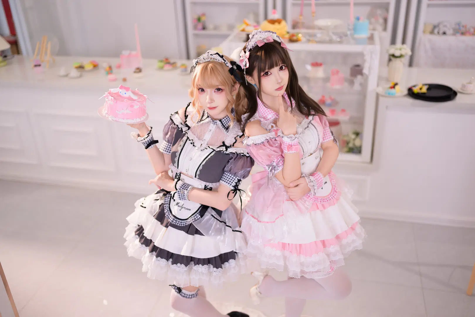 Maid outfit, White stockings