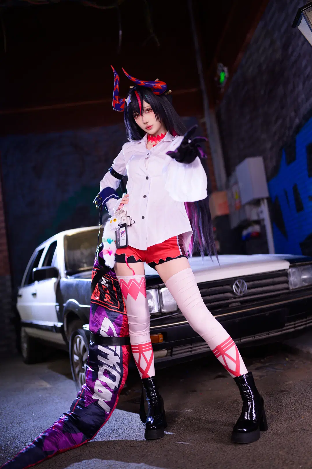 异环真红cos 赛博夜街的赤色恶魔 - 银河天路 - 第6张