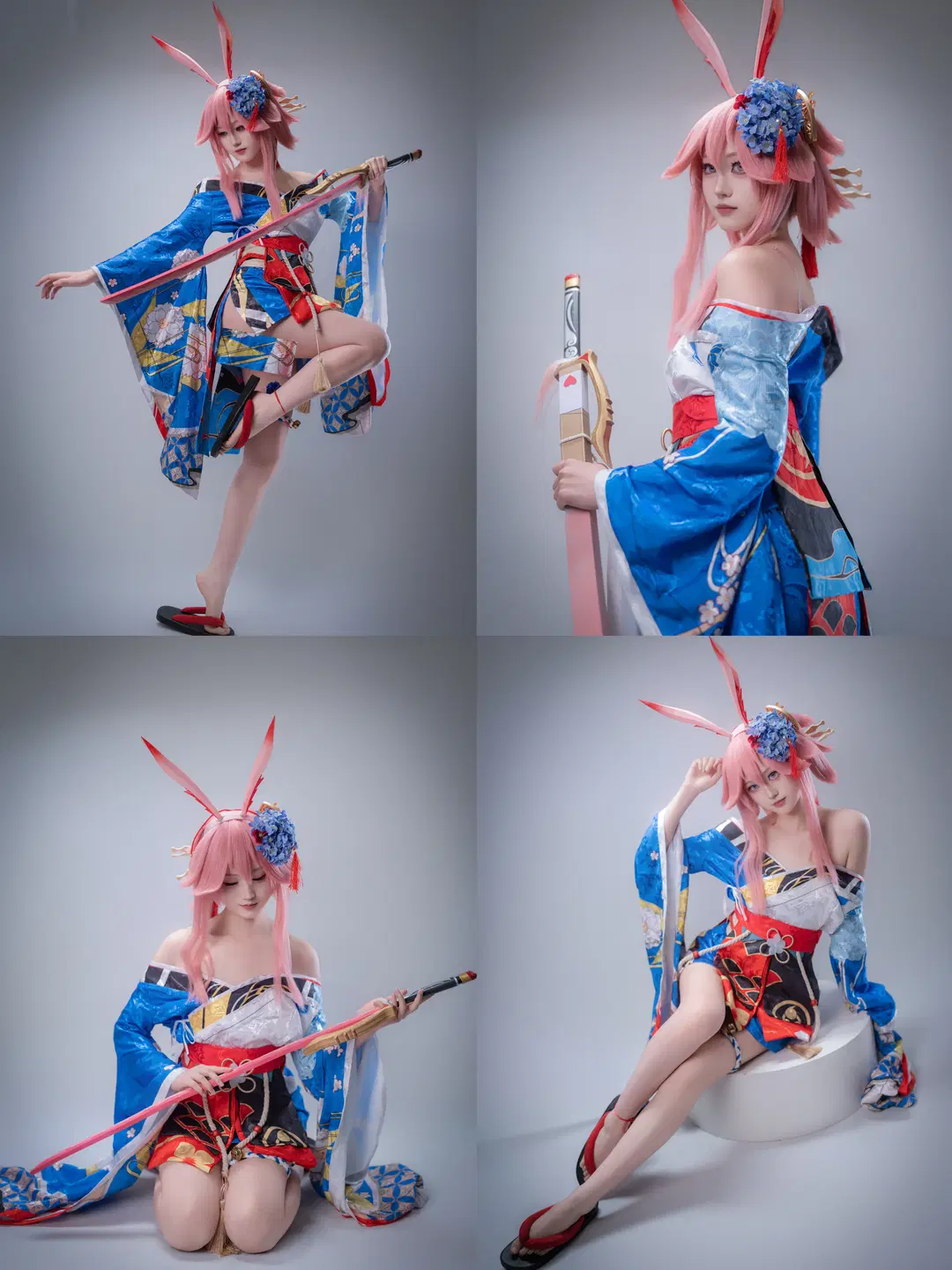 【八重桜コスプレ】崩壊 3rd 御神装・勿忘と信花舞伎のダブルスタイリング記録 - 一口啾啾小猫 - 2枚目