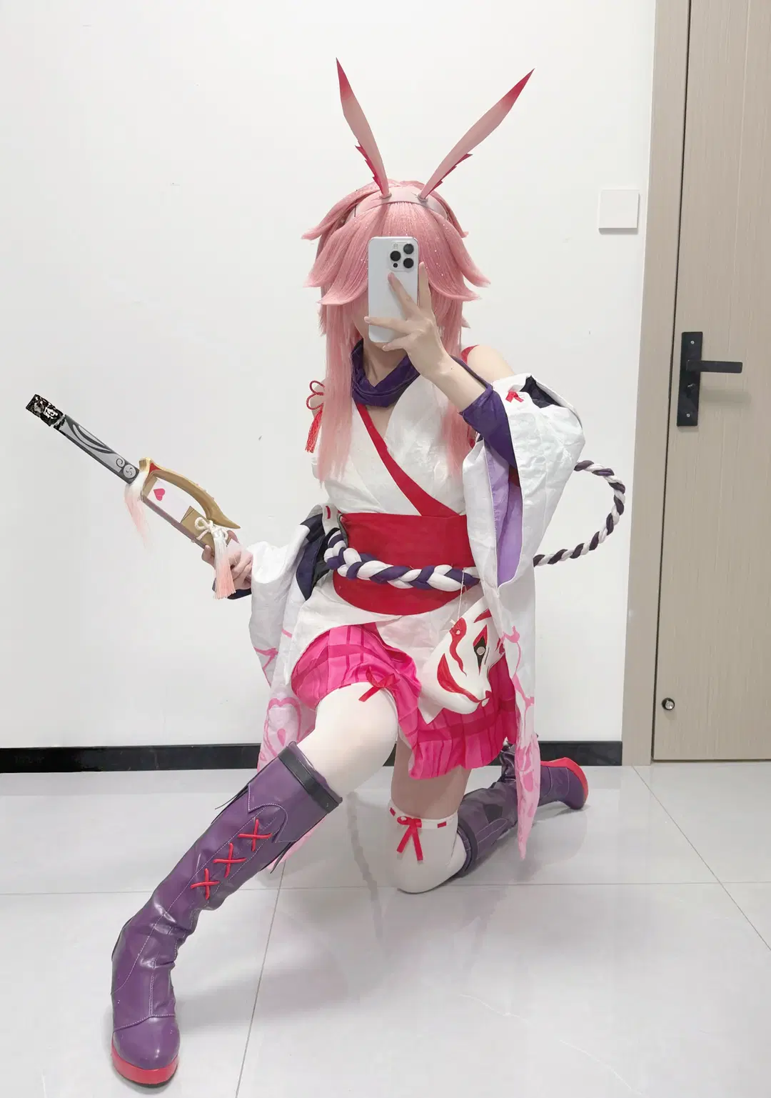 【八重桜コスプレ】崩壊 3rd 御神装・勿忘と信花舞伎のダブルスタイリング記録 - 一口啾啾小猫 - 3枚目