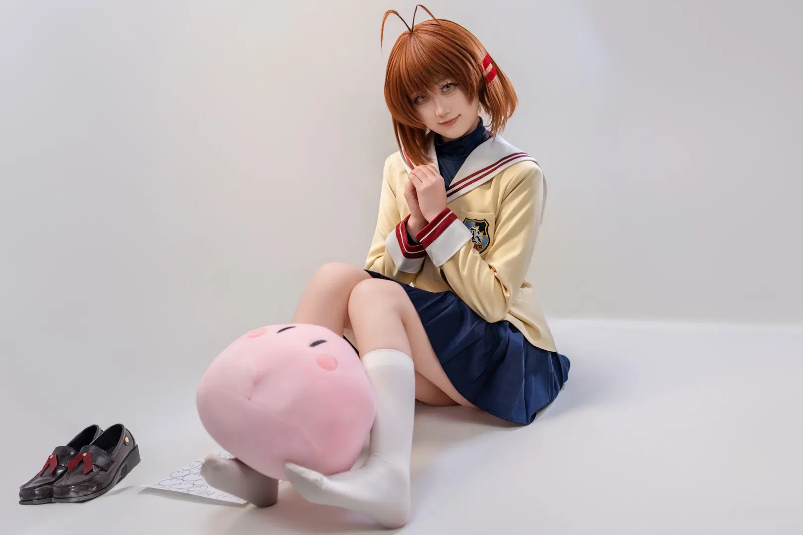 白棚拍摄, cosplay, 古河渚cos, 白丝袜, Clanned