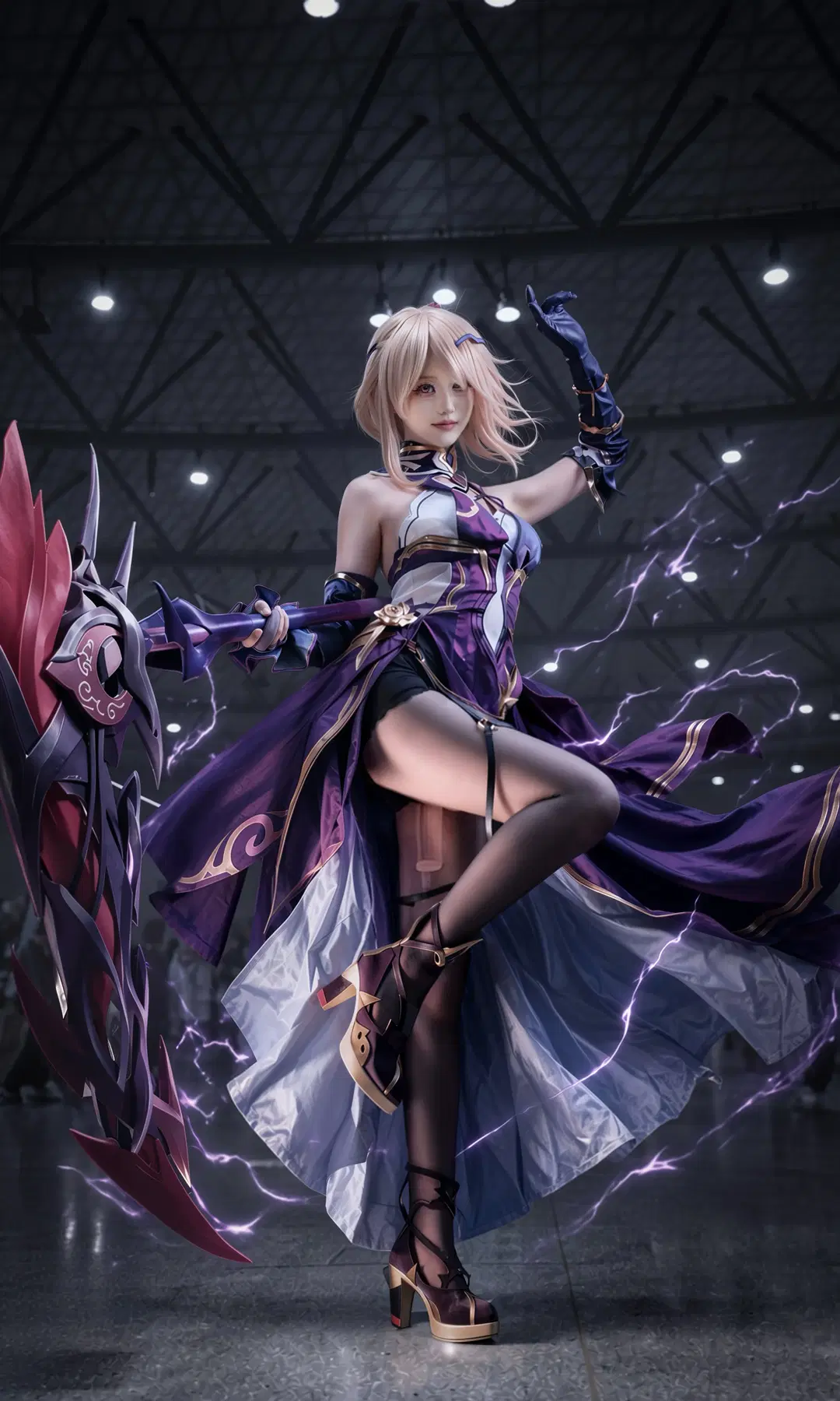 崩壊 3rd, 黒ストッキング, コスプレ会場写真, リタ・ロスヴァイセコスプレ, 優雅な諜影
