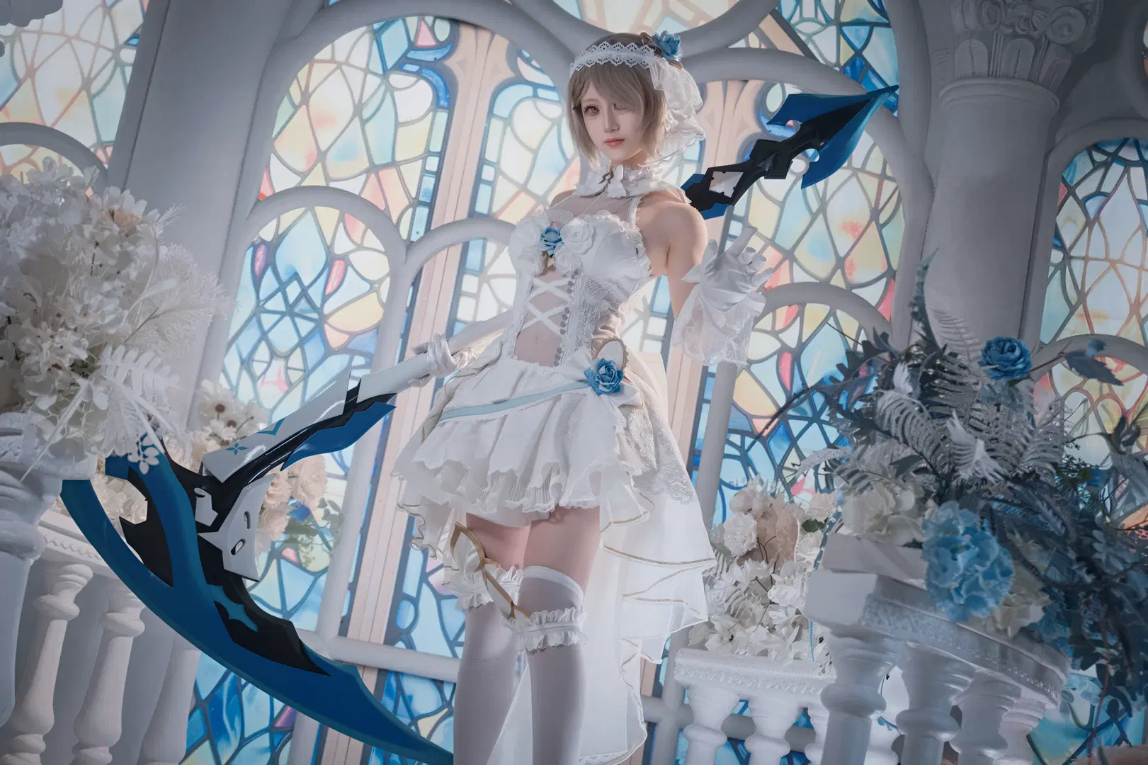 【リタ・ロスヴァイセコスプレ】『崩壊 3rd』薔薇の誓いの純白ウェディングドレス - 一口啾啾小猫 - 2枚目