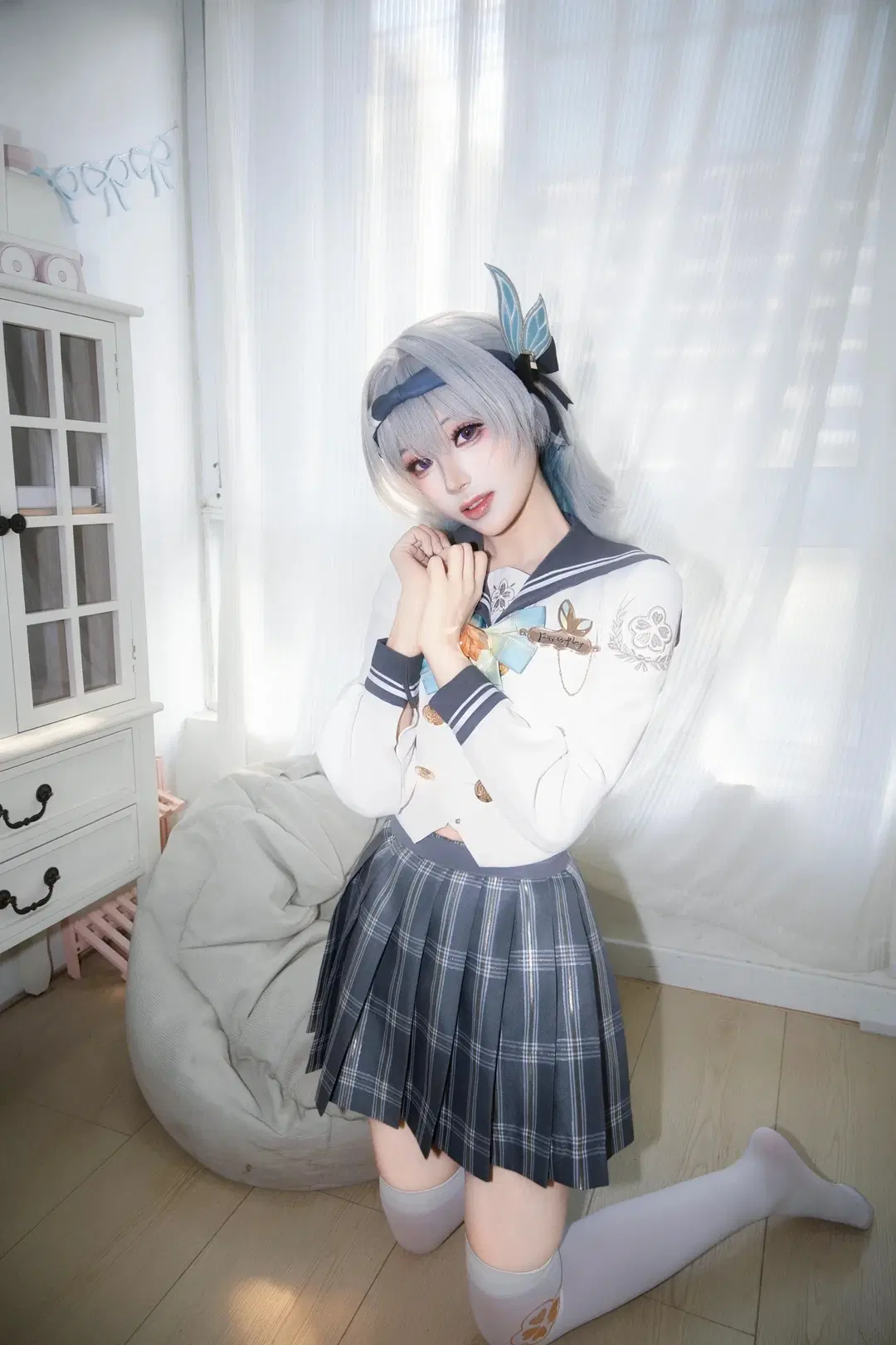 [Firefly cosplay] Honkai: Star Rail Firefly: Everyday Vibe in a Sailor Uniform by 雨零耶 - Image 3