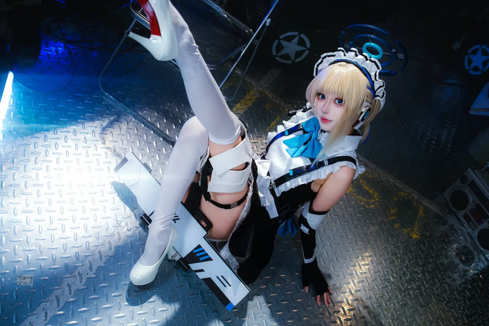 ブルーアーカイブ, メイド服, 二次元コスプレ, 飛鳥馬トキ コスプレ, ストッキング