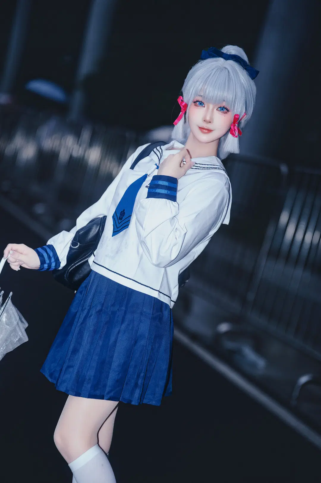 [Kamisato Ayaka cosplay] Strolling Through Teyvat After School on a Rainy Night by 毛风狸花猫 - Image 6
