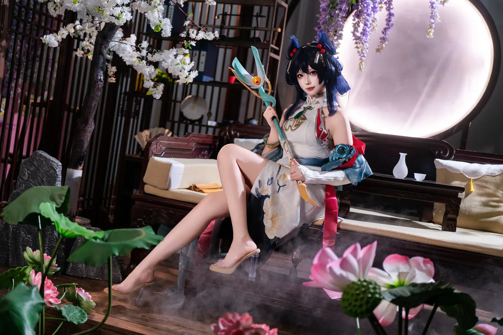 【公孫離cos】王者榮耀離恨煙，中秋滿月下的國風之美 - YH在漫展📷 - 第4張