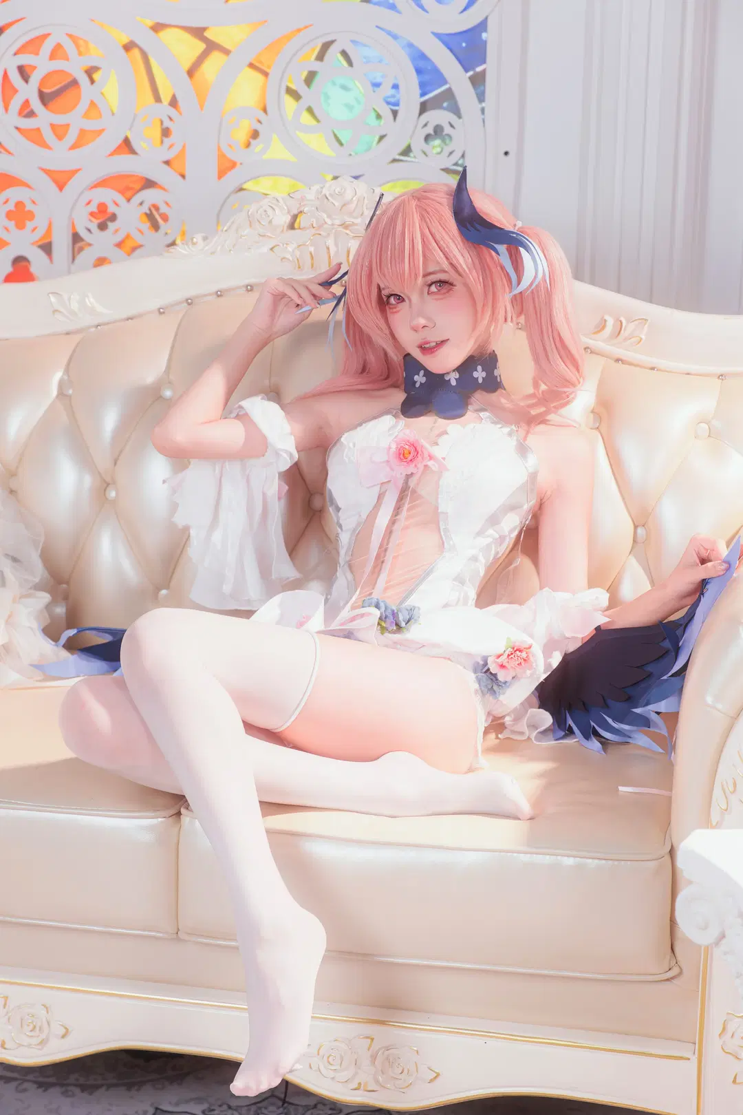 【下江小春cos】蔚蓝档案里的粉色双马尾小恶魔 - 墨离 - 第2张