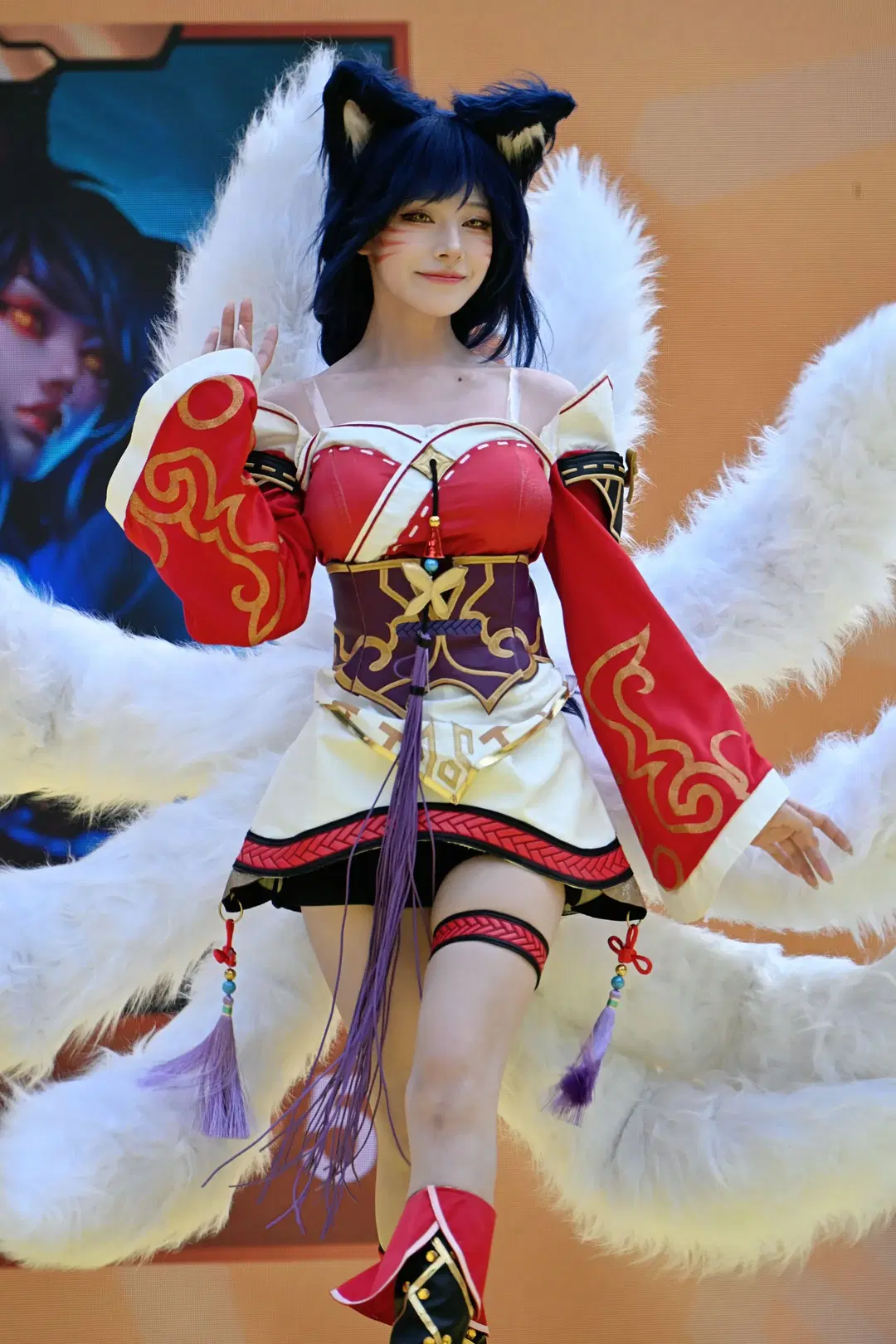 Stage photography, Kemonomimi girl, Ahri cosplay, Nine-tailed fox cosplay, Golden Spatula