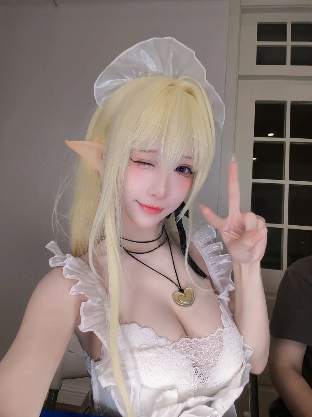 Azur Lane Blonde Elf Maid Outfit Selfie Showcase by 不慌Davonte - Image 5