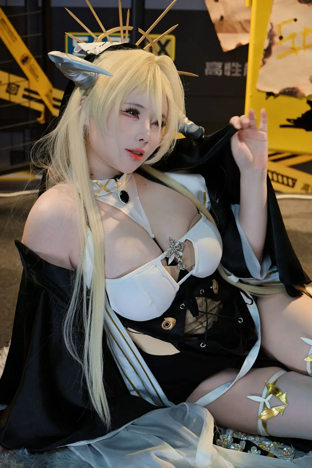 『アズールレーン』コスプレ：この黒白バイカラーと白ストッキングの組み合わせは本当に最高 - 不慌Davonte - 3枚目