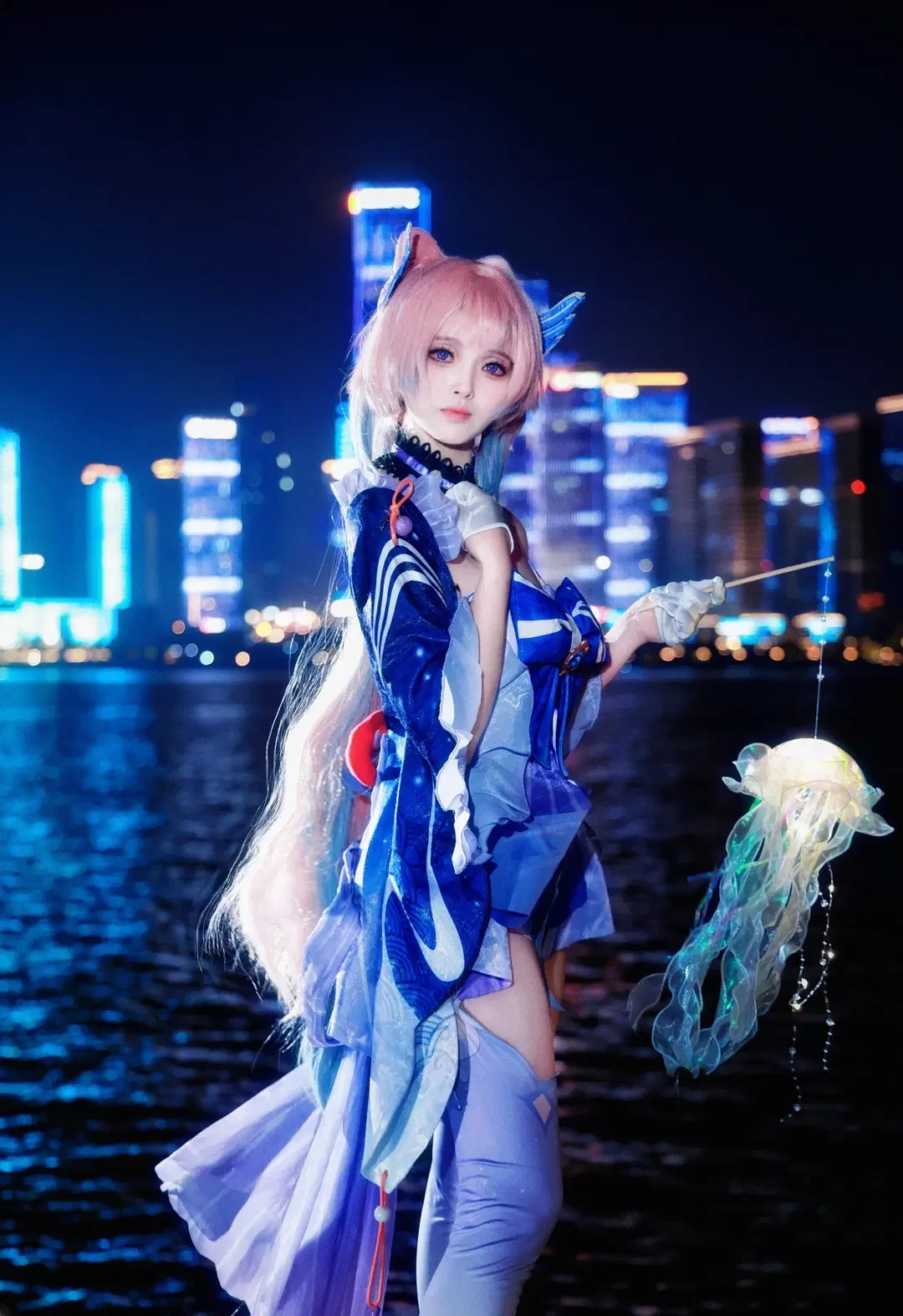 【珊瑚宫心海cos】原神海祇岛巫女的夜景正片 - 倾寒 - 第3张
