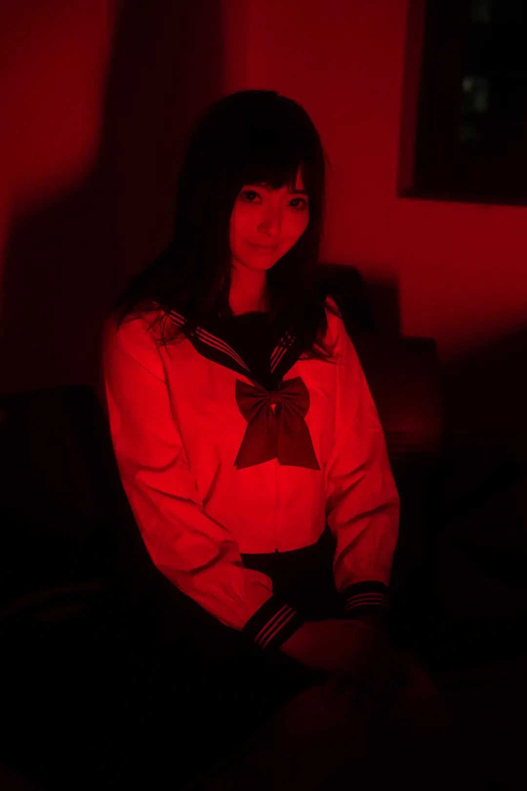 [Paradise] Low-Key Classroom Photography in High School Girl Sailor Uniform by 倾寒 - Image 3