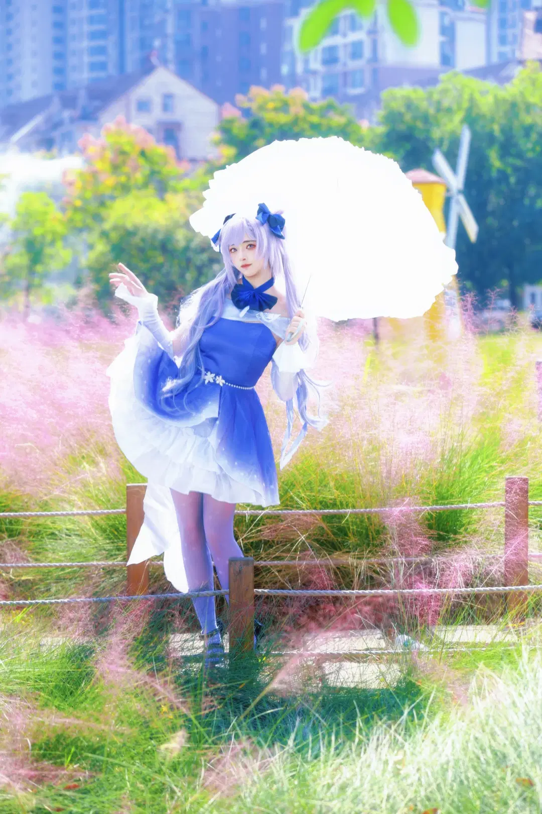 [Keqing cosplay] When the Yuheng Wanders into a Sea of Pink Flowers by 倾寒 - Image 3