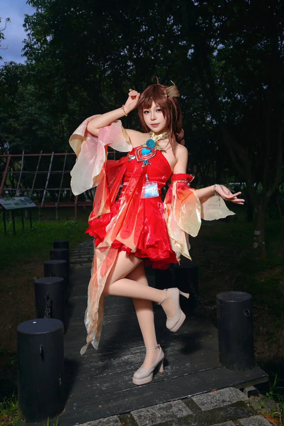 【大喬 コスプレ】『オナー・オブ・キングス』デフォルトスキン：夜の帳に咲く花海を巡る国潮の光影 - 宇航员摄影 - 5枚目