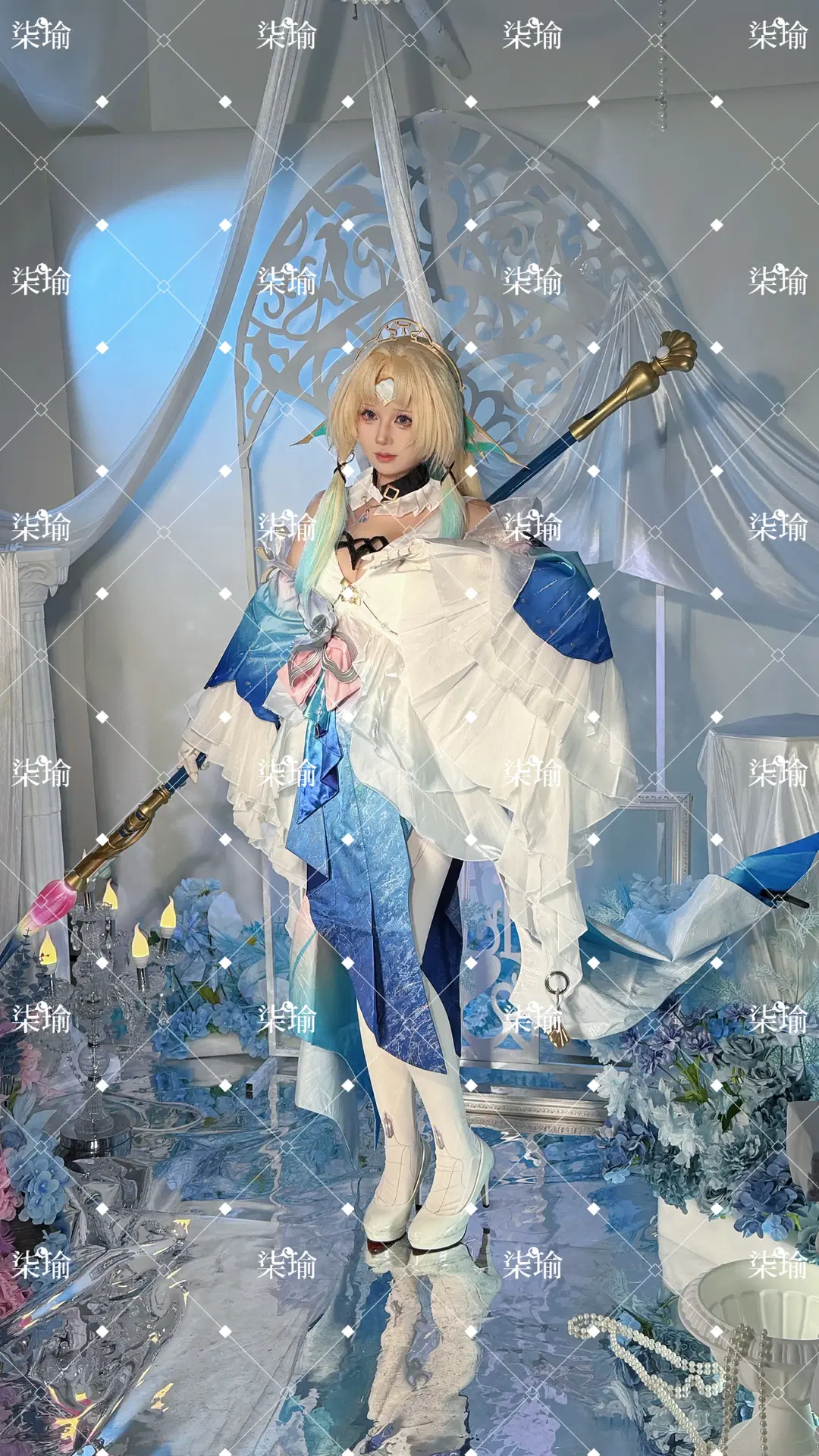 崩壊：スターレイル, 二次元コスプレ, 白ストッキング, パールコスプレ, 寒色系写真