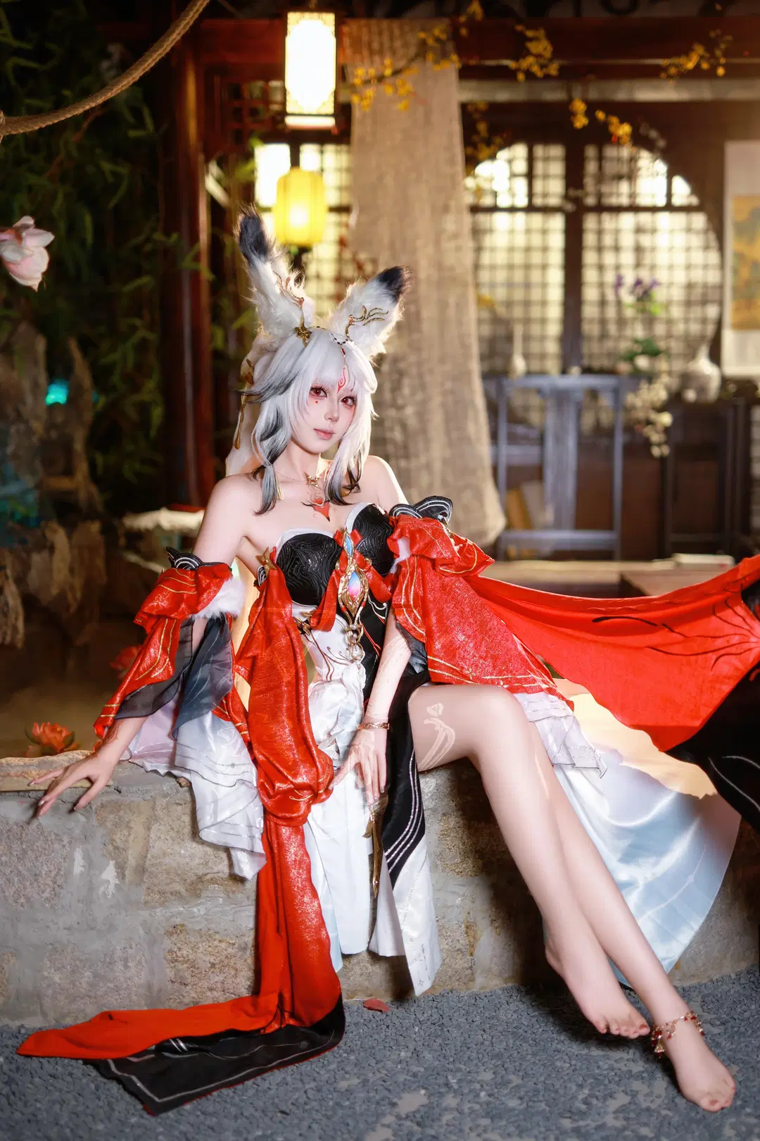 【心月狐cos】鸣潮世界里的红黑白狐系角色，细节质感拉满 - 柒瑜染月 - 第3张