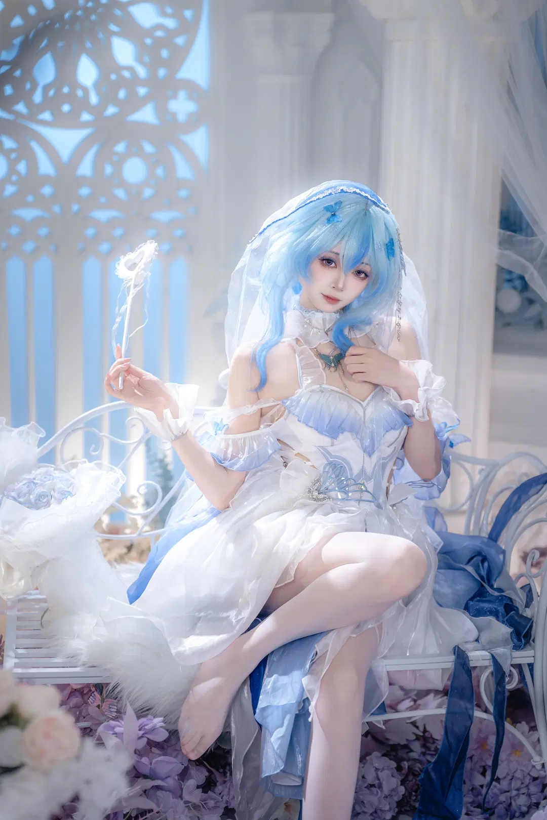 【守岸人cos】鳴潮花嫁，一夢入花間白紗落下 - hyber - 第8張