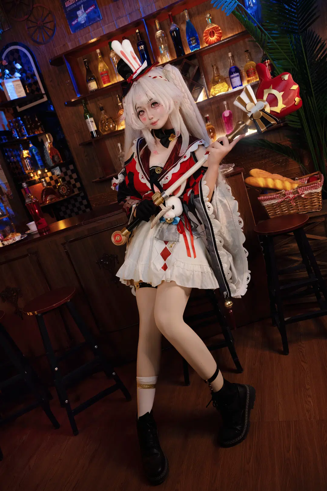 崩坏星穹铁道, 二次元cosplay, 火花cos, 酒吧写真, 白丝cos