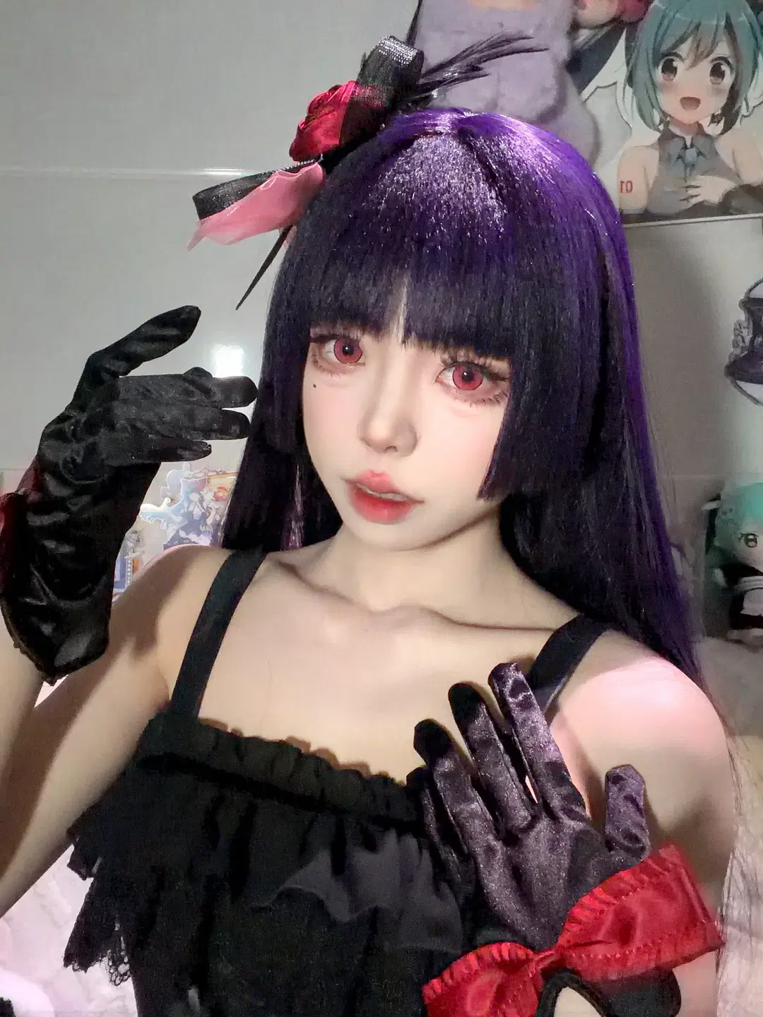 五更琉璃cos, 哥特风, 我的妹妹不可能这么可爱, 试妆分享, 黑猫礼服