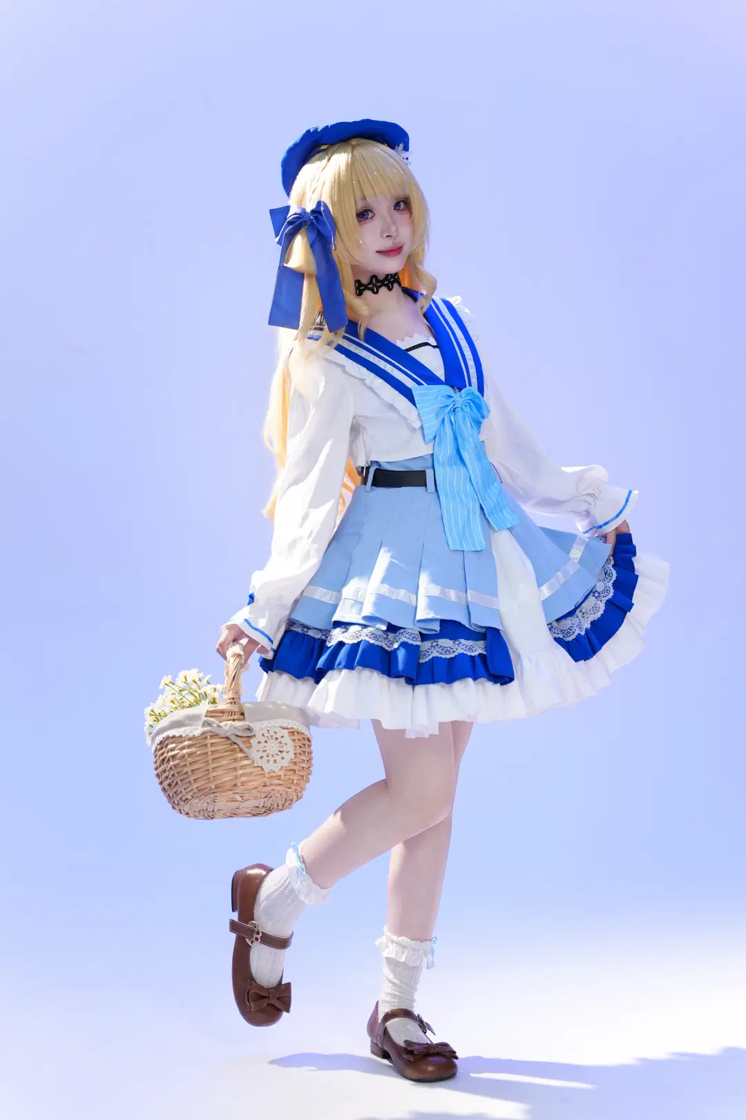 [Phoebe Cosplay] Wuthering Waves Phoebe Blue-and-White Sailor Style Showcase by 香菜天天打瞌睡ovo - Image 2
