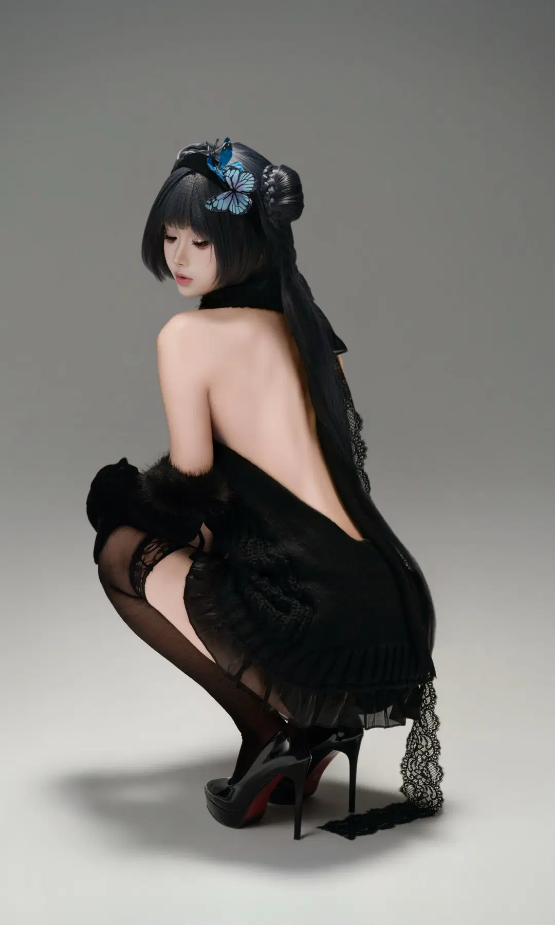 [Misaki cosplay] Blue Archive Director's Dark Gothic Sweater Styling by 小福贵呀 - Image 2