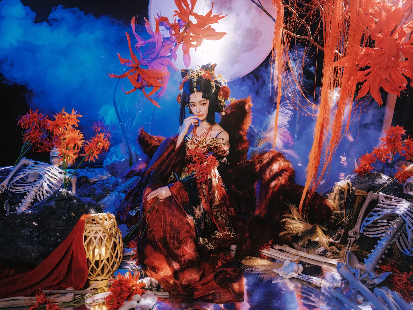 [Nine-tailed fox cosplay] Mountains, Seas and Spirits: Red and Black Ancient Style Styling by 皮皮皮皮皮皮蛋 - Image 7