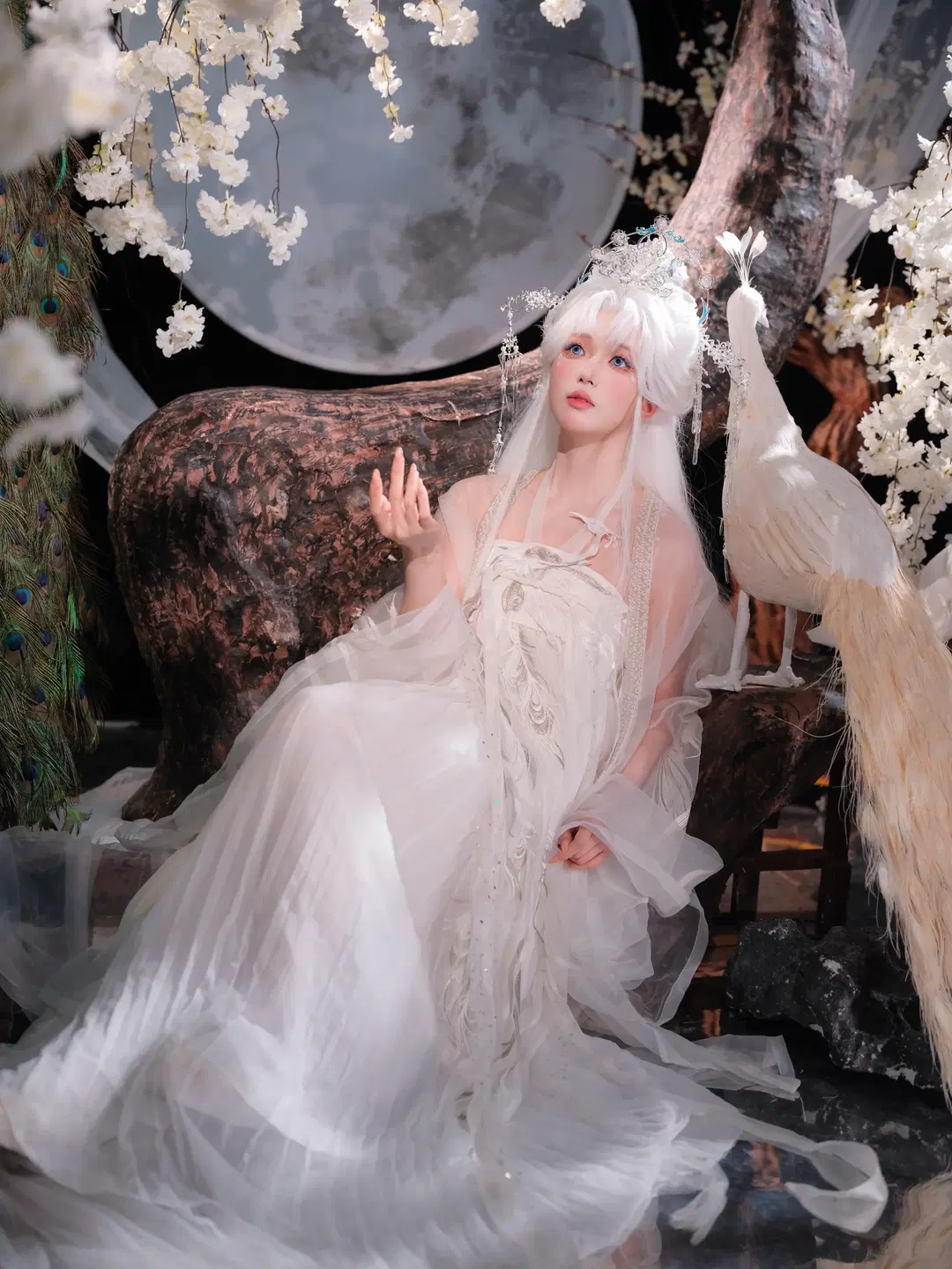 [Mahamayuri cosplay] Transforming into the white-feathered divine bird, capturing a spirited Ancient style photography session by 皮皮皮皮皮皮蛋 - Image 2