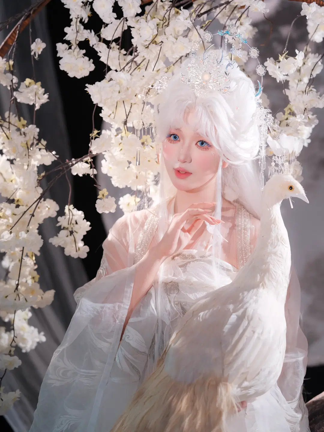 [Mahamayuri cosplay] Transforming into the white-feathered divine bird, capturing a spirited Ancient style photography session by 皮皮皮皮皮皮蛋 - Image 4