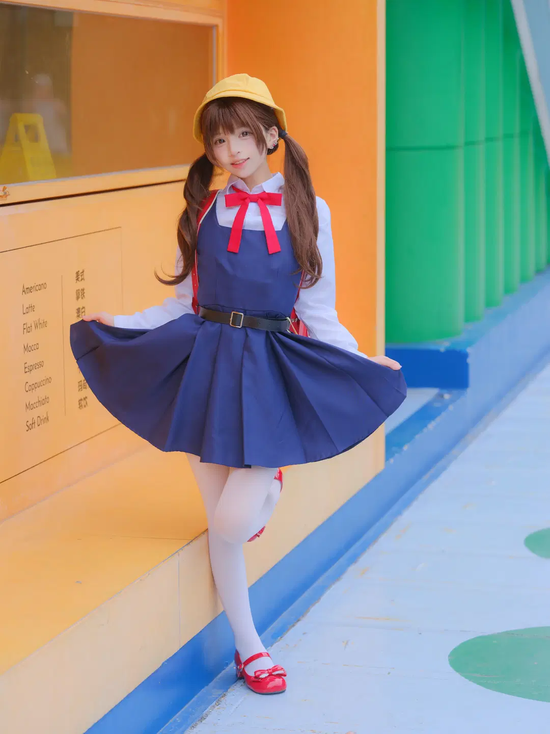 【时雨羽衣cos】黄帽双马尾与红书包的元气夏日记录 - 皮皮皮皮皮皮蛋 - 第4张