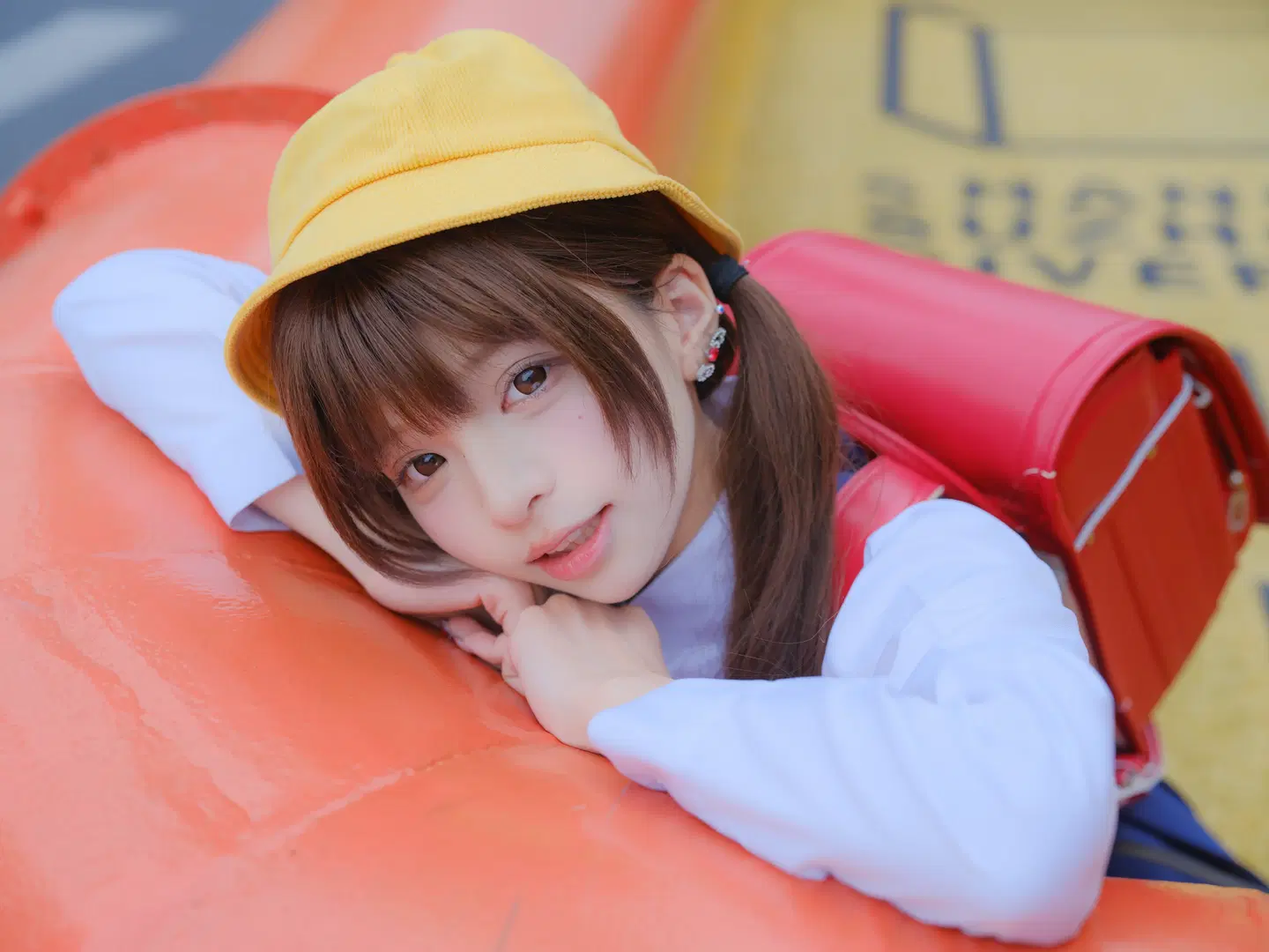【时雨羽衣cos】黄帽双马尾与红书包的元气夏日记录 - 皮皮皮皮皮皮蛋 - 第5张