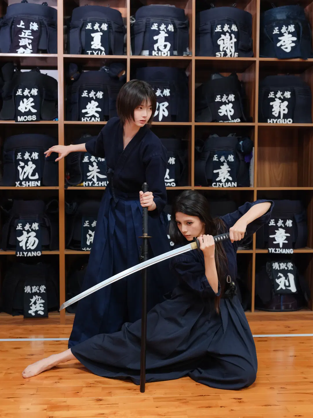 深蓝剑道服与武士刀的碰撞，记录道场里的双人氛围感 - 皮皮皮皮皮皮蛋 - 第4张