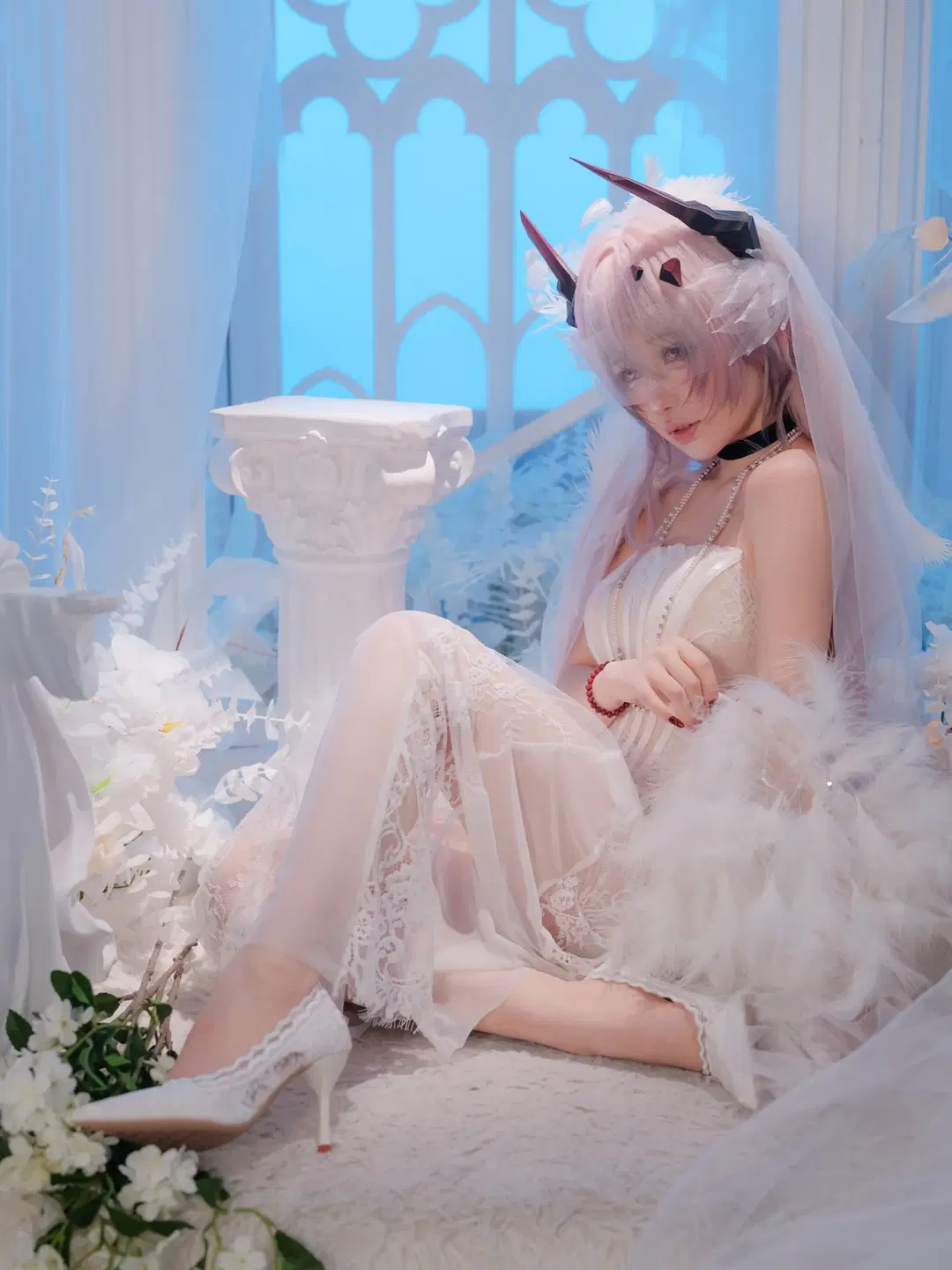 【特蕾西婭cos】明日方舟純白羽翼婚紗造型 - 皮皮皮皮皮皮蛋 - 第5張