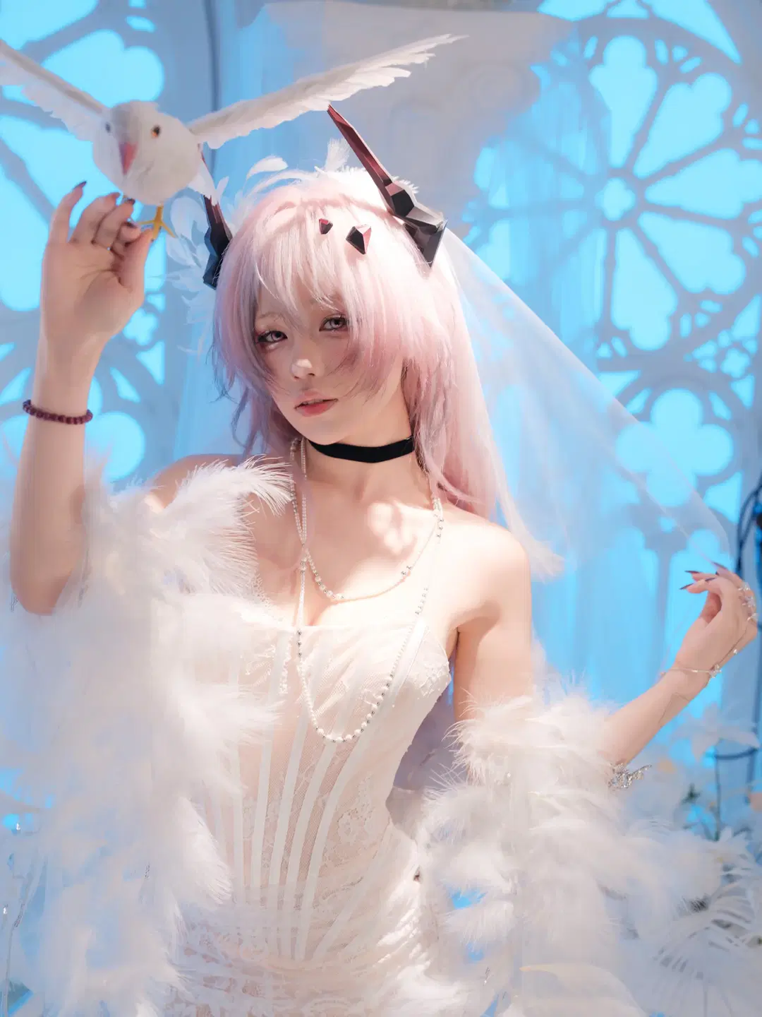 【特蕾西婭cos】明日方舟純白羽翼婚紗造型 - 皮皮皮皮皮皮蛋 - 第7張