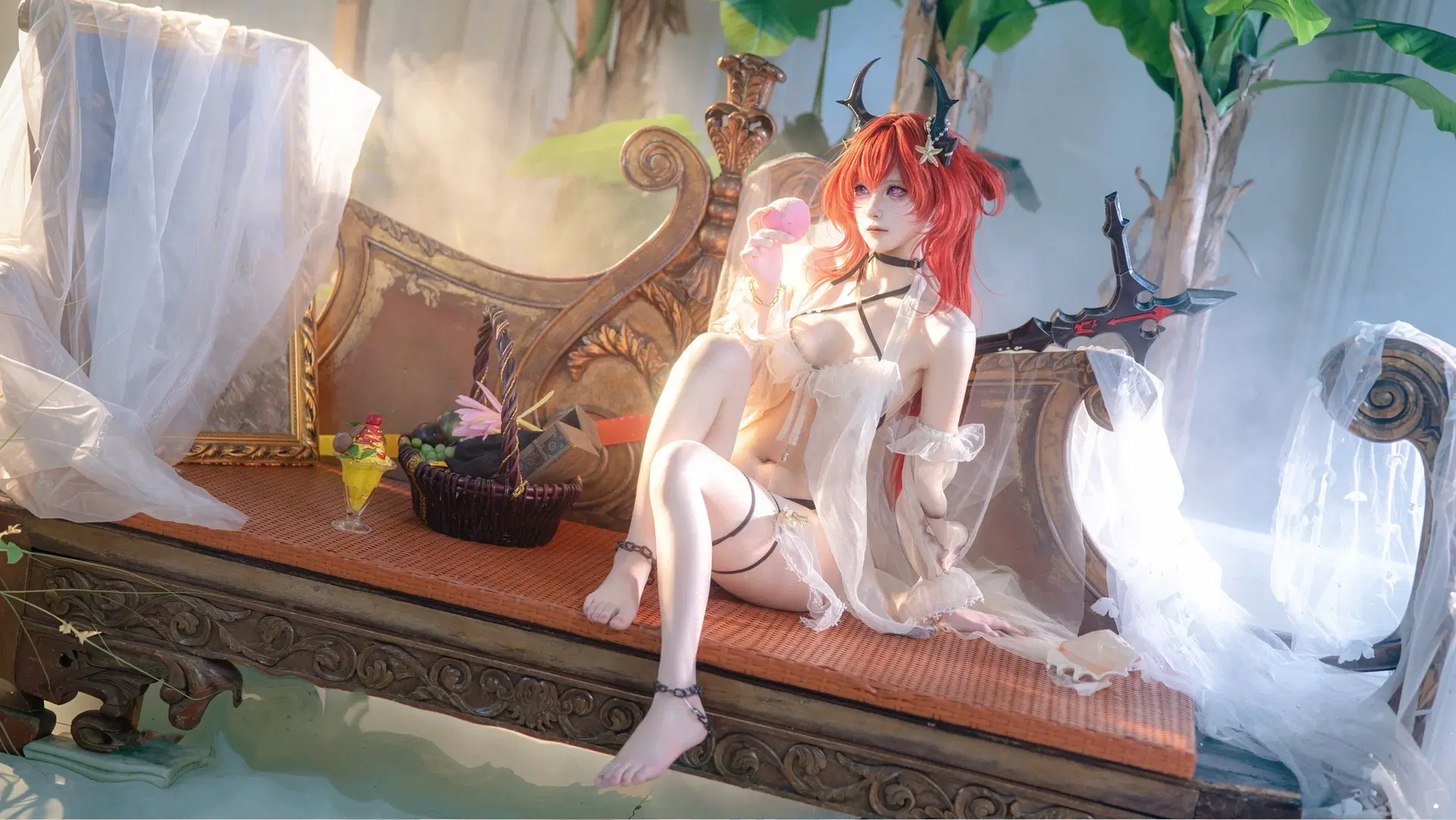 cosplay, 明日方舟, 史尔特尔cos, 明日方舟月行水上, 莱万汀