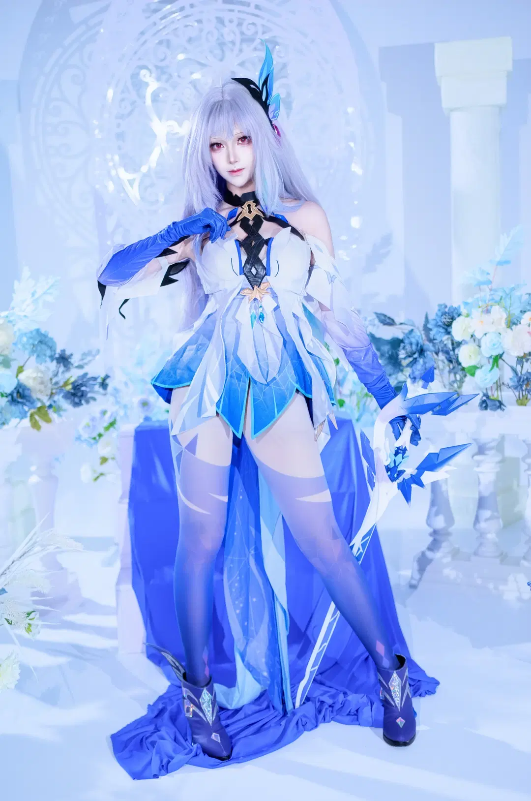 [Skirk cosplay] Blue and White Woven in the Extinction of Stars: Photoshoot Share by aaaa - Image 3