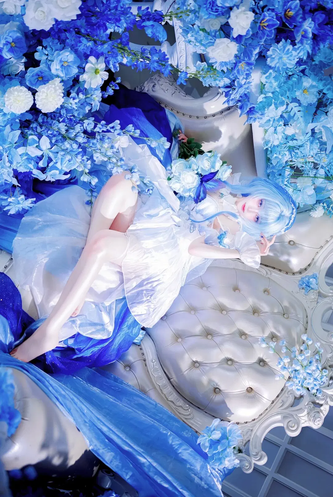 【守岸人cos】鸣潮守岸人花海蓝纱氛围感正片 - 渡井LastRemote - 第2张