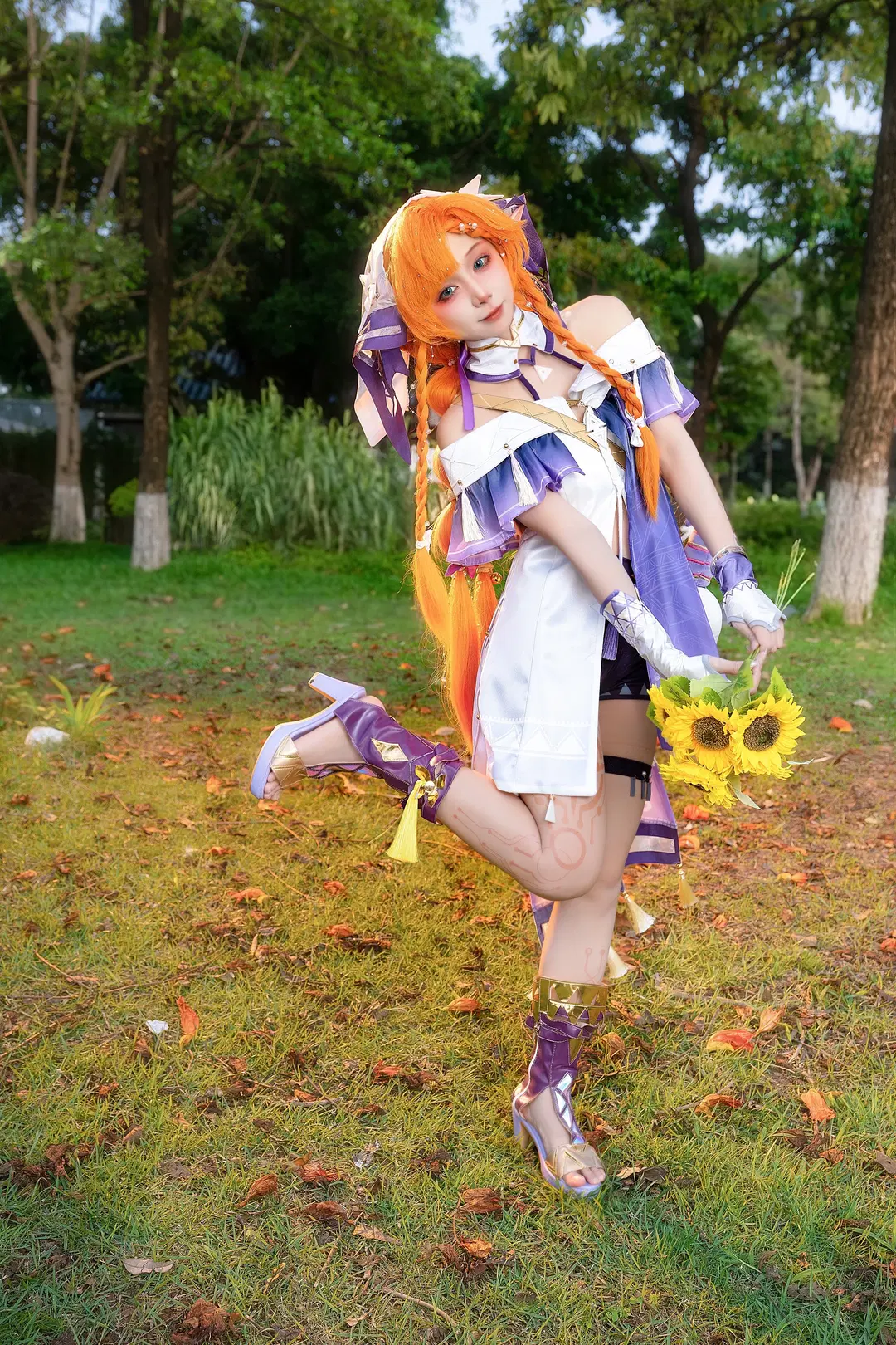 Wuthering Waves, Anime-style photography, Cosplay photoshoot, Photo poses, Sigrika cosplay