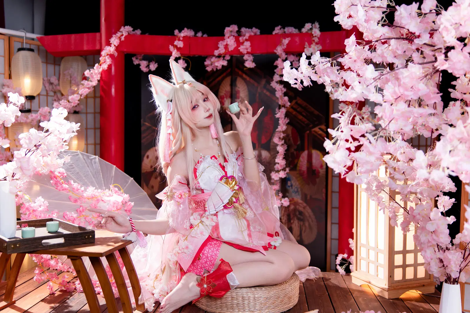 NARAKA: BLADEPOINT 胡桃コスプレ 桜雲天女 写真のポーズ解説 - 云离饱饱 - 4枚目